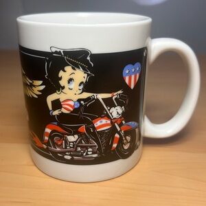 1998 Betty Boop Motorcycle Vintage Coffee Mug Collectors EUC tea pencil cup